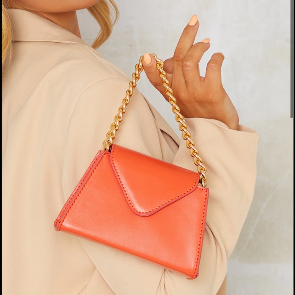 PLT Orange Mini Envelope Bag